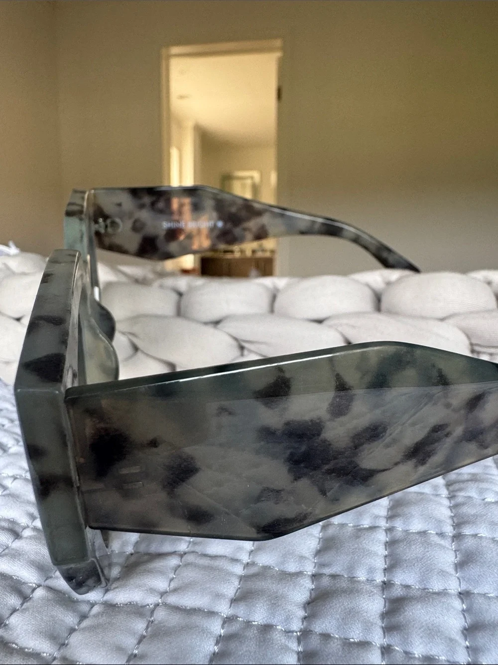 Chunky Square Oversized Sunglasses in Smoky Gray